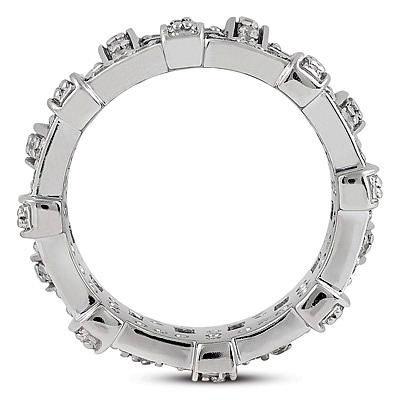 0.84 ct. Diamond Eternity Wedding Band 1 - view 2