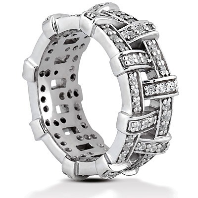 0.96 ct. Diamond Eternity Wedding Band 2 thumbnail 3