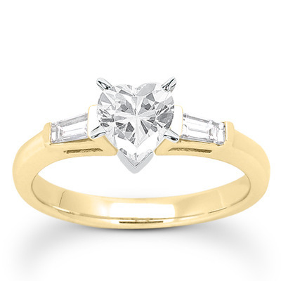 Baguette Cut Bar Set Diamond Bridal Ring (0.16 ct. tw.) thumbnail 26