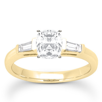 Baguette Cut Bar Set Diamond Bridal Ring (0.16 ct. tw.) thumbnail 21