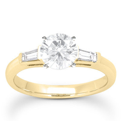 Baguette Cut Bar Set Diamond Bridal Ring (0.16 ct. tw.) thumbnail 20