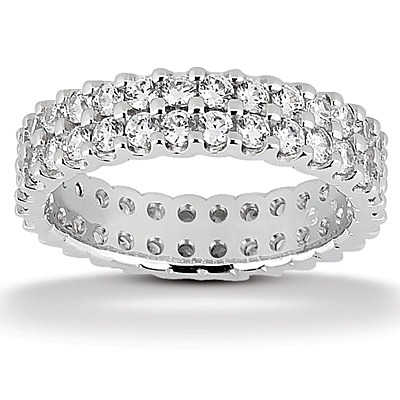 1.62 ct. Exquisite Double-Row Diamond Eternity Wedding Band