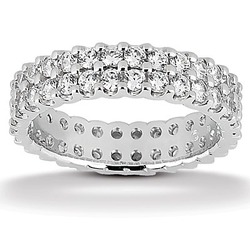 1.62 ct. Exquisite Double-Row Diamond Eternity Wedding Band