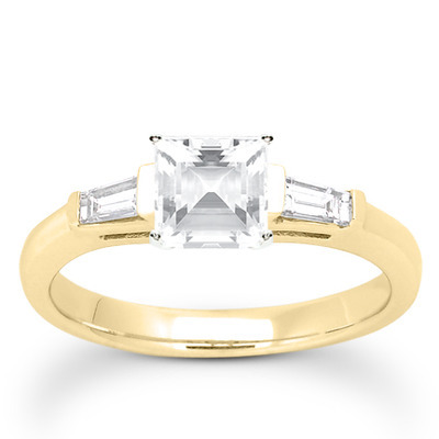 Baguette Cut Bar Set Diamond Bridal Ring (0.16 ct. tw.) thumbnail 19