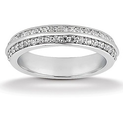 0.42 ct. Prong Set Center Band Diamond Eternity Wedding Band