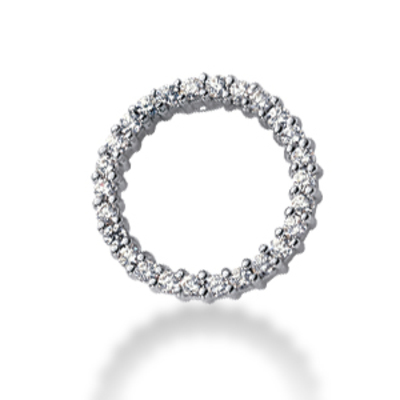 0.39 ct. Circle Diamond Pendant - view 1