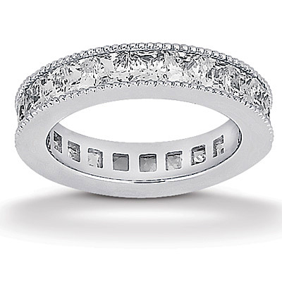 3.74 ct. Diamond Eternity Wedding Band 3 - view 1