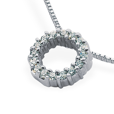 0.39 ct. Circle Diamond Pendant - view 2