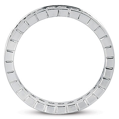 0.87 ct. Round Cut Channel Set Diamond Eternity Wedding Band - view 1