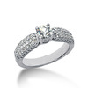 Pave Set Round Cut Fancy Engagement Ring (0.30 ct. t.w.)