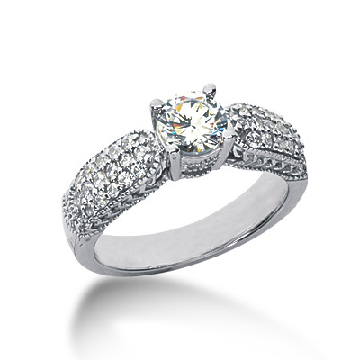 Round Cut Fancy Engagement Ring (0.34 ct. t.w.)