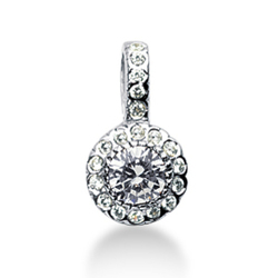 0.69ct Halo Diamond Pendant (0.50ct Not Included)