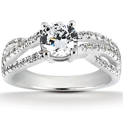 By-pass Design Diamond Bridal Ring (0.40 t.c.w.)