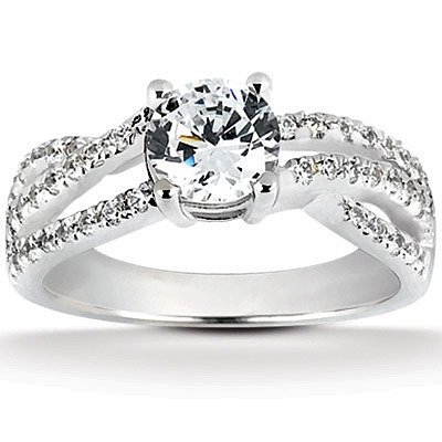 By-pass Design Diamond Engagement Ring  (0.42 t.c.w.) thumbnail 1