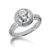 Pave Set Halo Diamond Engagement Ring (0.55 ct. tw.)