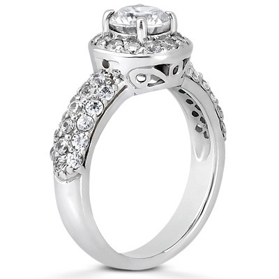 Unique Diamond Bridal Ring (0.88 t.c.w.) - view 3