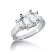 Emerald Cut Three Stone Engagement Ring (0.66 ct.tw.)