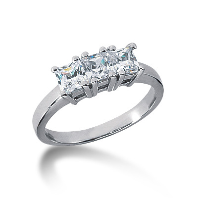 Three Stone Diamond Engagement Ring 2 - view 1