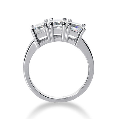 Three Stone Diamond Engagement Ring 2 - view 2