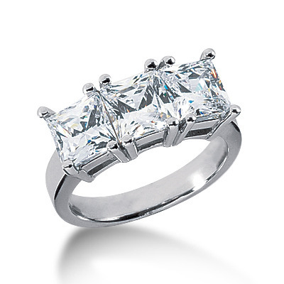 Three Stone Diamond Engagement Ring 3 thumbnail 1