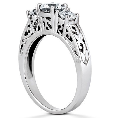 Filigree Design Diamond Engagement Ring (0.50 t.c.w.)