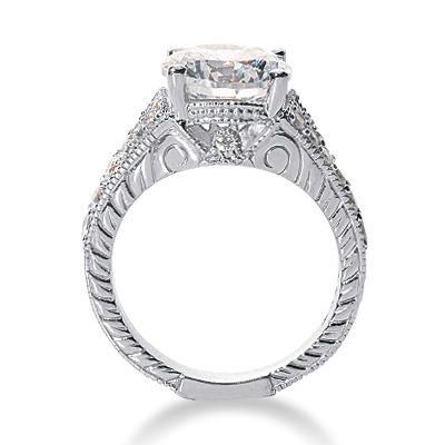 Split Shank Antique Diamond Engagement Ring (0.33 t.c.w.) thumbnail 2