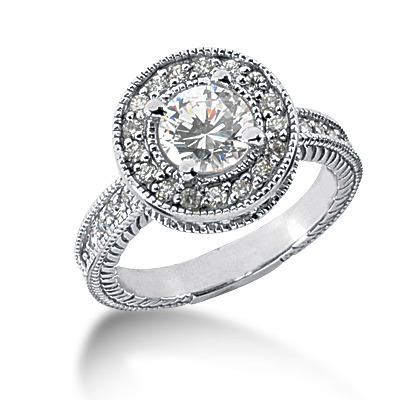 Round Brilliant Antique Diamond Engagement Ring (0.96 t.c.w.)