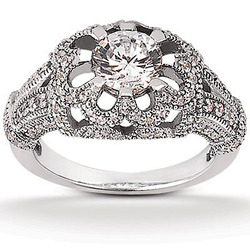 Fancy Diamond Accented Engagement Ring (0.52 t.c.w.) thumbnail 1