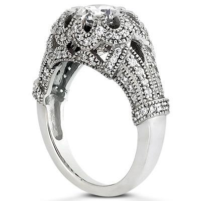 Fancy Diamond Accented Engagement Ring (0.61 t.c.w.) thumbnail 3
