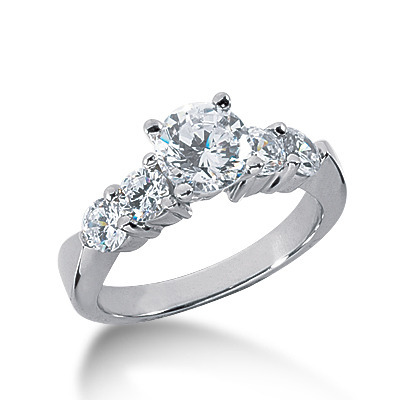 Shared Prong Diamond Band Engagement Ring (0.80 t.c.w.) thumbnail 1