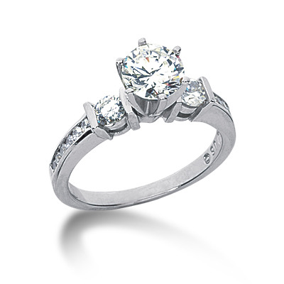 Channel Set Diamond Engagement Ring (0.48 t.c.w.)