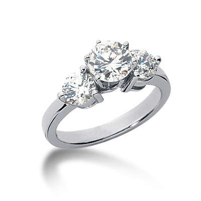 1.00 ct. Round Cut Prong Set Diamond Engagement Ring thumbnail 1