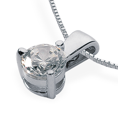 0.25ct Solitaire Diamond Pendant - view 2 of 2