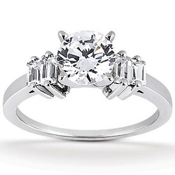 Straight Baguette Diamond Engagement Ring (0.36 t.c.w.)