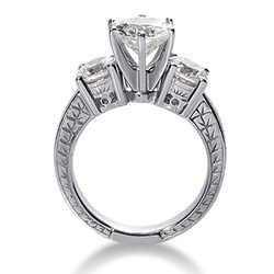 Antique Three Stone Diamond Engagement Ring (0.60 t.c.w.) thumbnail 2