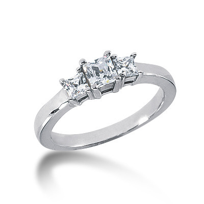 Princess Cut Three Stone Diamond Engagement Ring (0.34 t.c.w.)