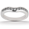 Round Cut Channel Set Curved Diamond Bridal Ring (0.26 ct.)