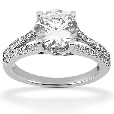 Split Shank Trellis Diamond Bridal Ring (0.33 t.c.w.) 