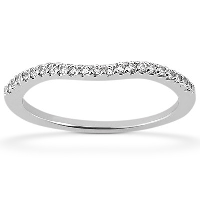 0.13 ct. Round Cut Prong Set Diamond Wedding Ring