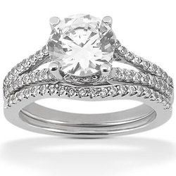 0.23 ct. t.w. Round Cut Prong Set Diamond Wedding Ring thumbnail 2