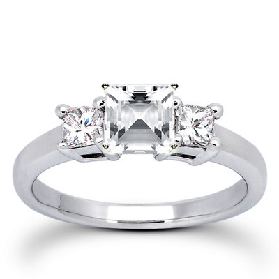 Princesss Cut Prong Set Diamond Engagement Ring (0.54 ct. tw.) thumbnail 3
