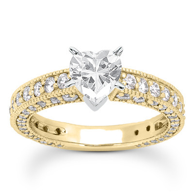 Prong Set Antique Diamond Bridal Ring (1.52 ct. tw.) thumbnail 25