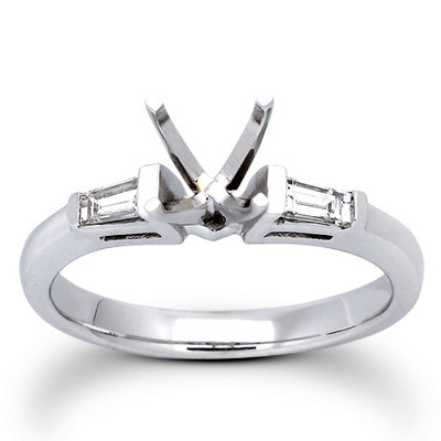 Baguette Cut Bar Set Diamond Bridal Ring (0.16 ct. tw.) thumbnail 18