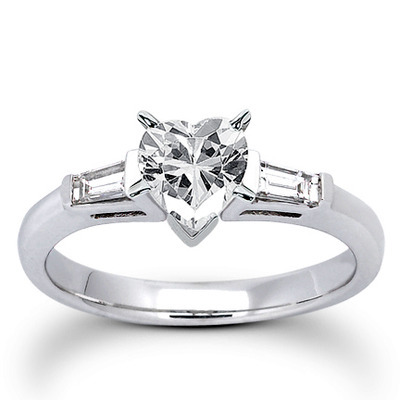 Baguette Cut Bar Set Diamond Bridal Ring (0.16 ct. tw.) thumbnail 1