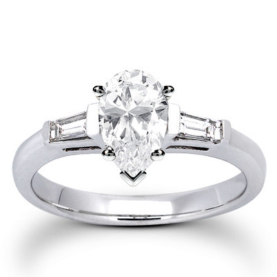 Baguette Cut Bar Set Diamond Bridal Ring (0.16 ct. tw.) thumbnail 12