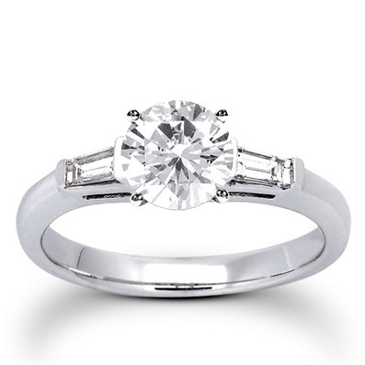 Baguette Cut Bar Set Diamond Bridal Ring (0.16 ct. tw.) thumbnail 9