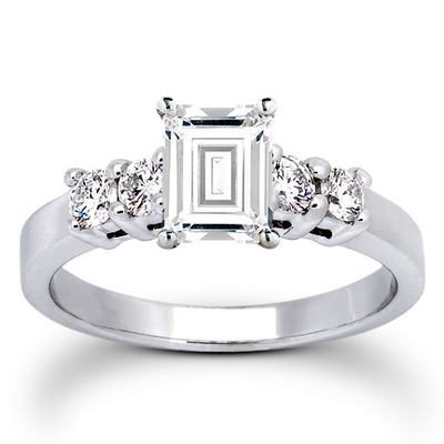 Round Cut Shared Prong Set Diamond Bridal Ring (0.40 ct. tw.) thumbnail 11