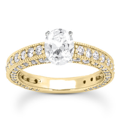 Prong Set Antique Diamond Bridal Ring (1.52 ct. tw.) thumbnail 23