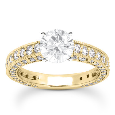 Prong Set Antique Diamond Bridal Ring (1.52 ct. tw.) thumbnail 19