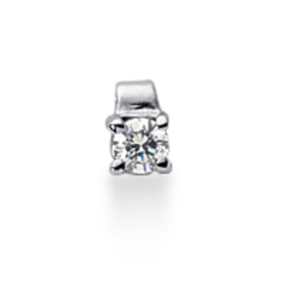 Solitaire Four Prong Diamond Pendant (0.15 ct. Gh VS1) - view 1